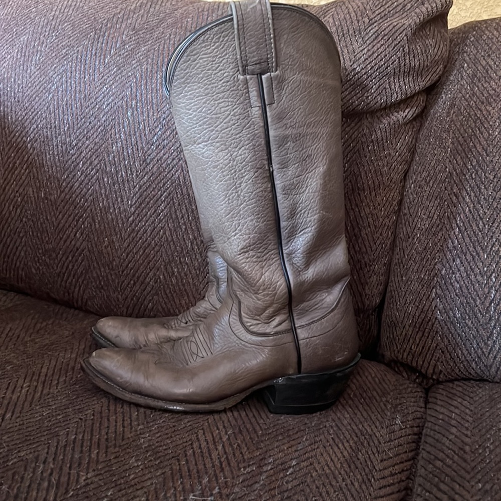 Olathe Boot Company grey cowboy boots